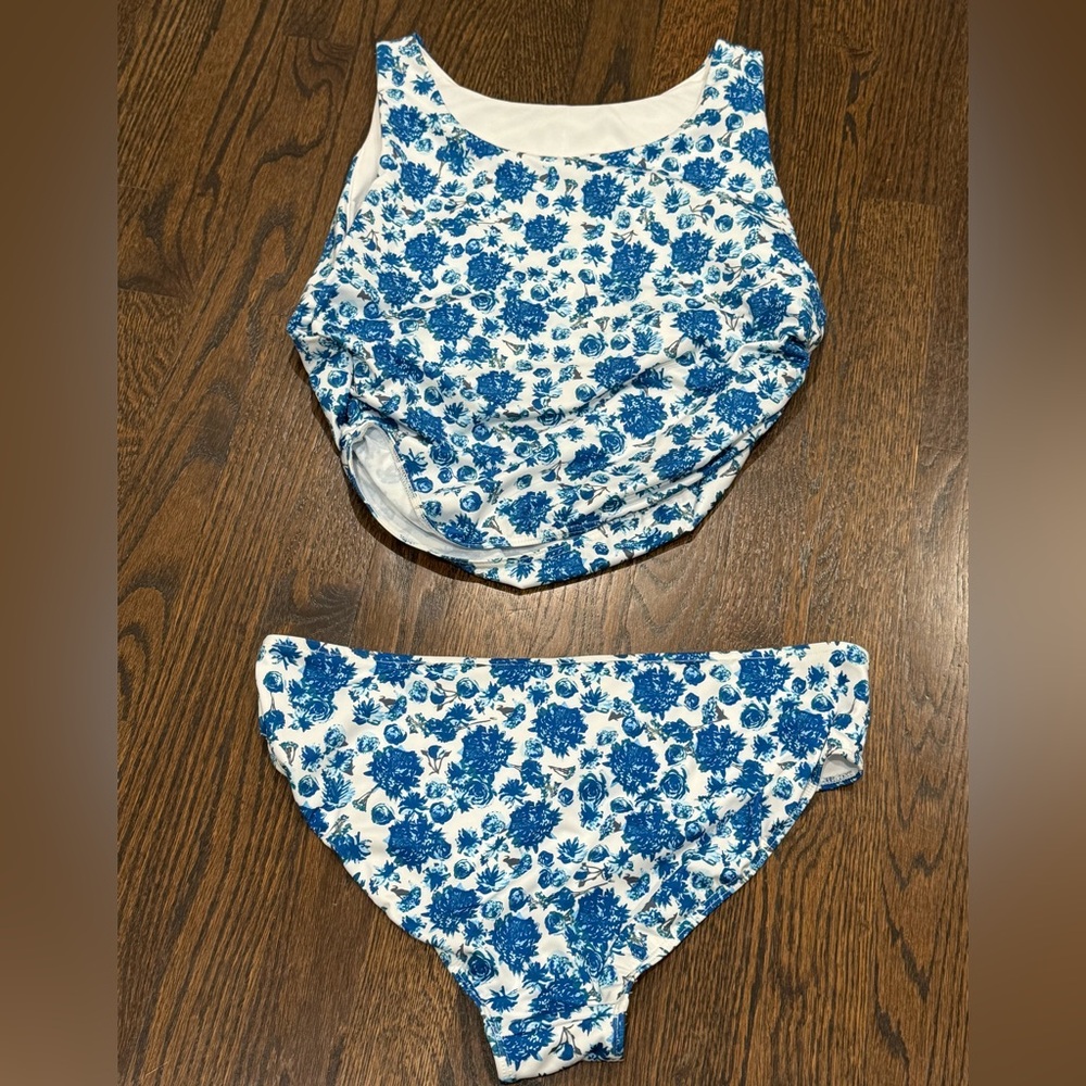 Albion White and Blue Floral Bikini Set - Picture 3 of 7